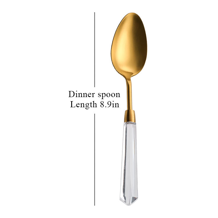 Clear handle- dinner spoon