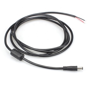 <span class=keywords><strong>18</strong></span> <span class=keywords><strong>AWG</strong></span> DC 5.5 * 2.1mm男性オープンワイヤケーブル、ストリップシールド電源コードPVC絶縁CE/RoHS認証、2A 24V Max