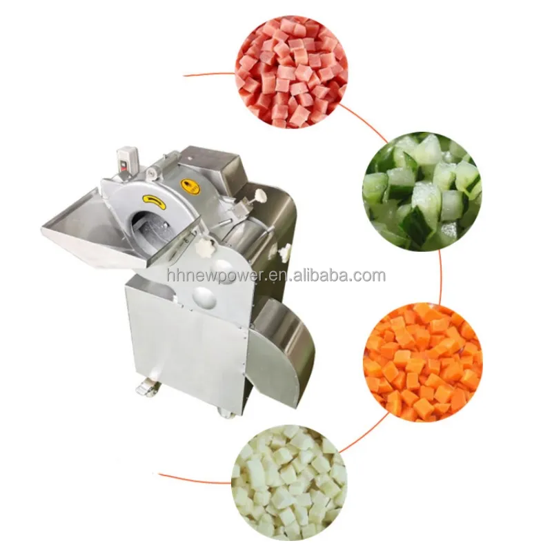 2024 Máquina comercial para cortar en cubitos de ajo y patata dulce de cebolla, máquina cortadora de cubitos de verduras y frutas, máquina cortadora de Chile