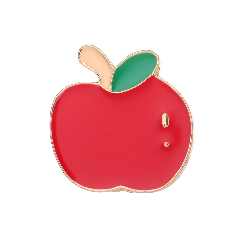 Colección de Navidad Mini broche de manzana verano fruta Metal insignia dibujos animados solapa Pin personalización esmalte suave pines