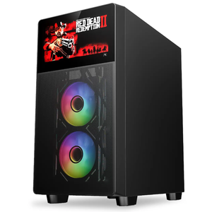 Porta aperta pannello laterale in vetro temperato Mid Tower ATX Gaming custodia PC con schermo Display LCD Monitor Case del Computer - Product Image 5
