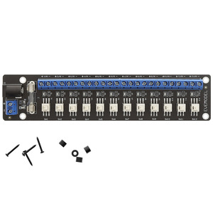 PCB017 3V-24V DC модуль распределения питания 12 каналов кнопочный переключатель - Product Image 1
