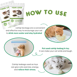 Té de hierba gatera seca Natural de alta calidad para gatos Atractivo beber más agua Catnip Tea Bag Catnip para gato - Product Image 5