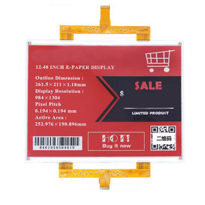 Custom 12.48 pollici nero bianco E rosso di grandi dimensioni E-paper 1304x984 supporta Raspberry Pi schermo E-ink Display ad alta risoluzione - Product Image 1