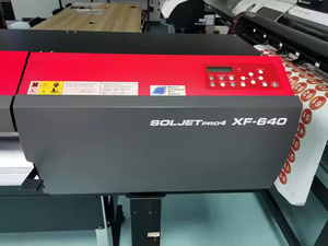 Used Eco for Solvent RF640 Roll-to-Roll <strong>Printer</strong> with DX7 Print Head for Clothes for Flex Vinyl Sticker Label Printing Shops - Product Image 5