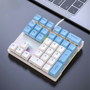 33-Key RGB Mechanical <strong>Numeric</strong> <strong>Keyboard</strong> <strong>with</strong> Blue &amp; Red Axis Dedicated External USB Interface for One-Handed Financial Accounting - Product Image 1