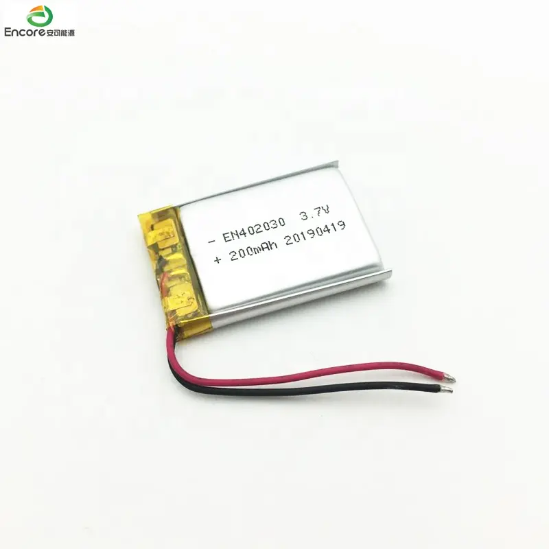 EN042030/402030/200 mah 3,7 V li-Ion polímero li-polímero de baterías 37 v, li-polímero de la batería lipo