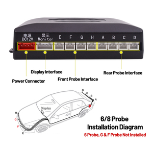 CARQSENG <strong>Reverse</strong> Backup Radar <strong>System</strong> LED Parking <strong>Sensor</strong> Display with 4 <strong>Sensors</strong> Backup Buzzer Warning Alarm for Cars - Product Image 4