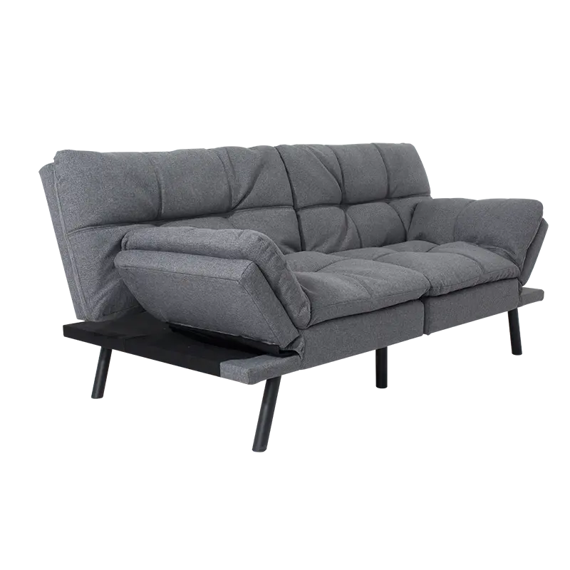 High Quality China Memory Foam Modern Design Tufted Futon Folding Small Two or Three 2 or 3 Seater Metal Sleeping Cum Sofa Bed