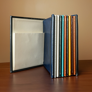 Bloc de notas cosido con diseño minimalista, cuadernos de cuero PU de escritura de ejercicio de estudiante con cuadrícula de cubierta suave personalizada