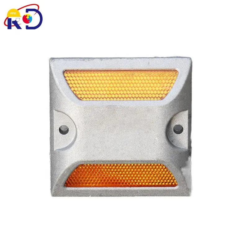 Road surface raised cast aluminum reflective road stud