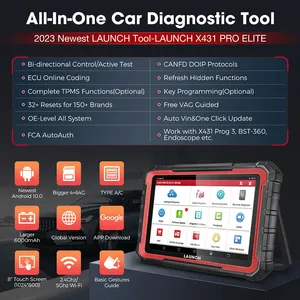 LAUNCH X431 PRO ELITE CAN FD/DOIP Escáner de diagnóstico de coche Auto OBD OBD2 Lector de código Herramientas Control bidireccional Codificación ECU - Product Image 2