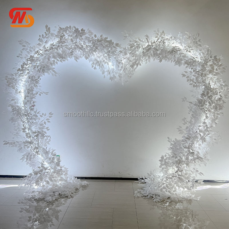 Flower +Metal arch +Light stripe