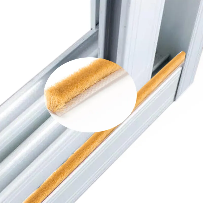 विरोधी शोर एल्यूमीनियम खिड़की ढेर मौसम सील पट्टी ब्रश धूल रोकथाम दरवाजा ब्रश सील पट्टी