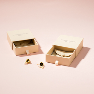 Роскошный небольшой бумажный ящик с логотипом на заказ, ювелирные изделия, браслет, серьги, ожерелье, коробка для упаковки ювелирных изделий - Product Image 3
