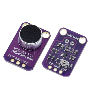 MAX4466 Microphone AGC Amplifier Board <strong>Sound</strong> <strong>Sensor</strong> Module Auto Gain Control Attack for <strong>Arduino</strong> MAX4466 PCB Board Diy Kit