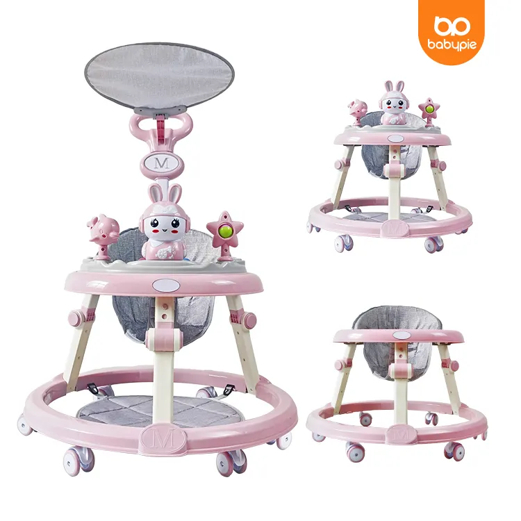 Babypie-Andador de empuje Musical para bebé, andador 3 en 1 para bebé, con ruedas y asiento