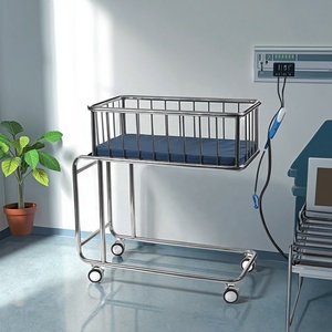 SUS304 thép không gỉ y tế Giường cũi trẻ em với giả da mềm có thể gập lại thiết kế nội thất bệnh viện bền cho sử dụng thương mại - Product Image 4