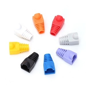 8P8C ป้องกัน Cat5 Cat6 RJ45 ฝาครอบปลั๊กโมดูลาร์ PVC ขั้วต่อรองเท้าบู๊ทส์ปลั๊ก rj45 - Product Image 1