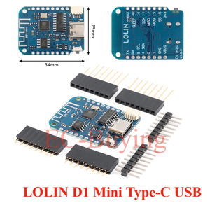 WeMos-Módulo de placa de desarrollo LOLIN D1 Mini Pro NodeMcu Lua WIFI Internet de las cosas IOT, ESP8266, CH340G, USB, 1 unidad, 1 unidad