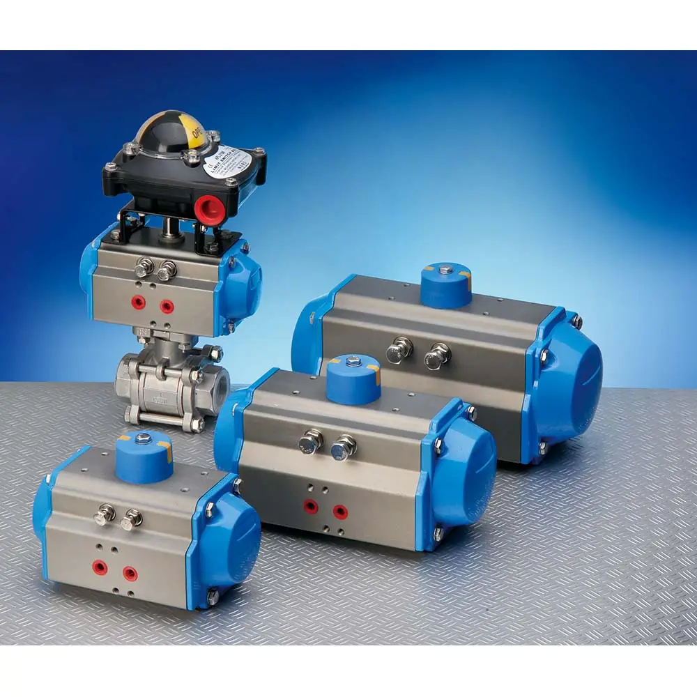 AT compact double acting rotary air type pneumatic actuator for ball valve butterfly valve