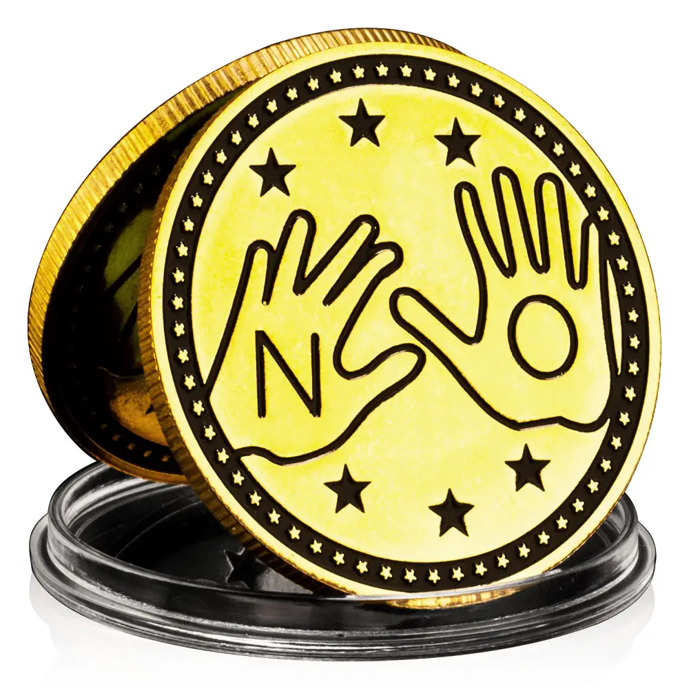 예 또는 아니오 예측 결정 동전 Ouija 금도금 동전 기념품 기념 동전