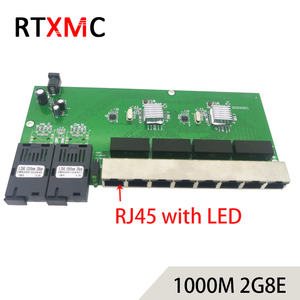 10/1001000M Gigabit-Ethernet-Switch Glasfaser-Medien konverter Switch Single Mode 8-Port RJ45 UTP und 2 SC-Platine PCBA 1.25G - Product Image 3