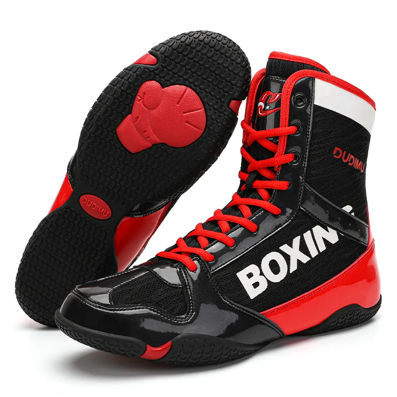 New High-top Professional Training Youth Training Zapatos De Boxeo scarpe da boxe da Wrestling da uomo