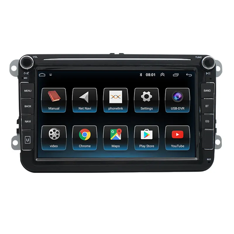 Android 9.1 araba radyo 2.5D ekran RDS AM/FM araba Video için 8 inç VW Passat B7 Polo Golf f GPS navigasyon WIFI ayna bağlantı Stereo