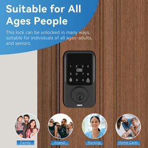 Xsdts DS-P thông minh Nhà <span class=keywords><strong>Keyless</strong></span> nhập <span class=keywords><strong>deadbolt</strong></span> khóa tuya App Bluetooth điều khiển từ xa dễ dàng cài đặt nhiều mở khóa phương pháp - Product Image 6