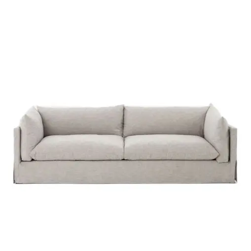 Beliebteste Mode Weiche Günstige Sofa garnitur Wohn möbel Skirted Slip cover Design Wohnzimmer Leinens ofa Modern