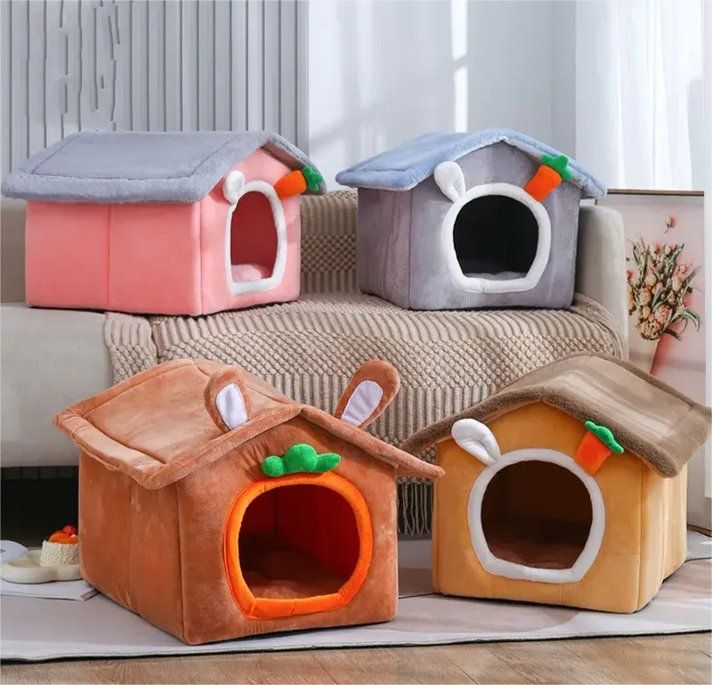 Schönes Design Haustiere Haus Hochwertige Katzen Hunde Nest Bequemes warmes Bett Abnehmbares Haus