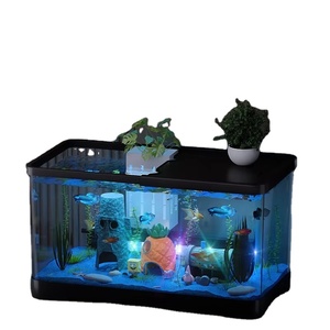 Smart <strong>Small</strong> and Medium-sized Household Goldfish Tank with Back <strong>Filter</strong> for Living Room &amp; Desktop Aquarium Accessory - Product Image 2