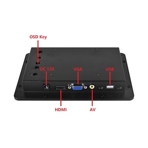 7 pulgadas abierto Industrial marco pantalla táctil LCD monitor pequeño VGA monitor lcd capacitiva touch monitor - Product Image 4