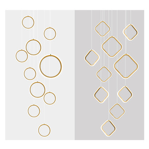 Modern basit Spiral merdiven boşluğu için LED kolye ışık OEM ODM küçük lamba ev otel restoran Loft daire asılı - Product Image 4