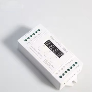 RGB/RGBW aydınlatma çözümleri için manuel anahtar dijital ekran PWM DC9-24V denetleyici ile 4CH LED şeritler DMX512 dekoder - Product Image 5