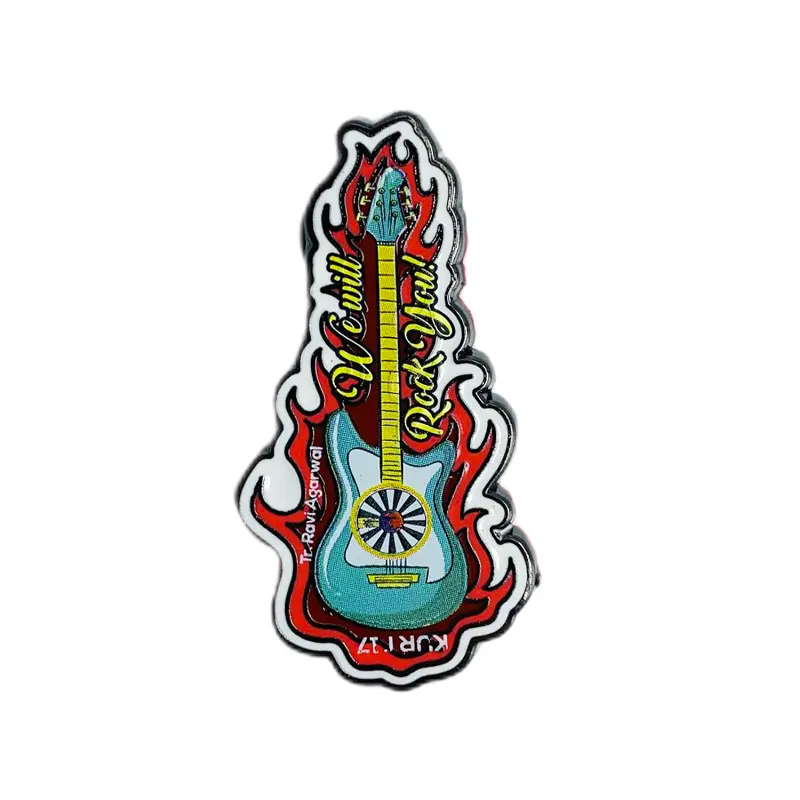 Broche creativo de aleación de guitarra Musical, Pin esmaltado de clase de música de regalo pequeño para Club