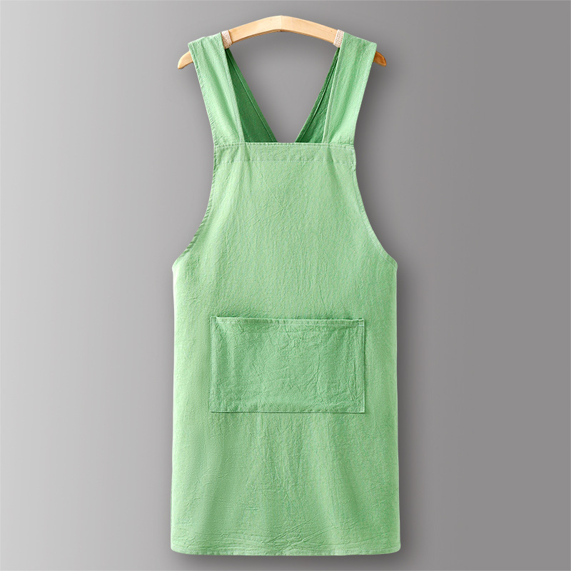 Ceinture croisée en coton froissé vert clair ZJ618, 100% coton.