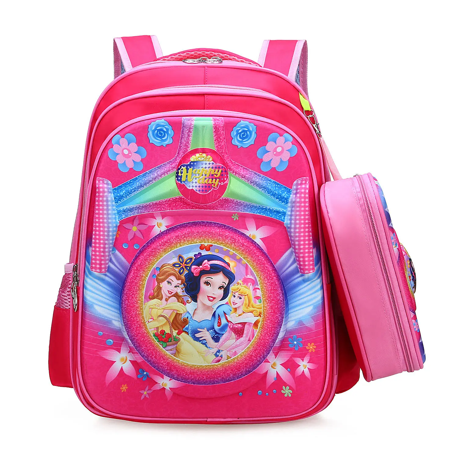 Estuche para lápices con diseño personalizado de dibujos animados, mochila impermeable de nailon para 16-12 años, venta al por mayor de fábrica