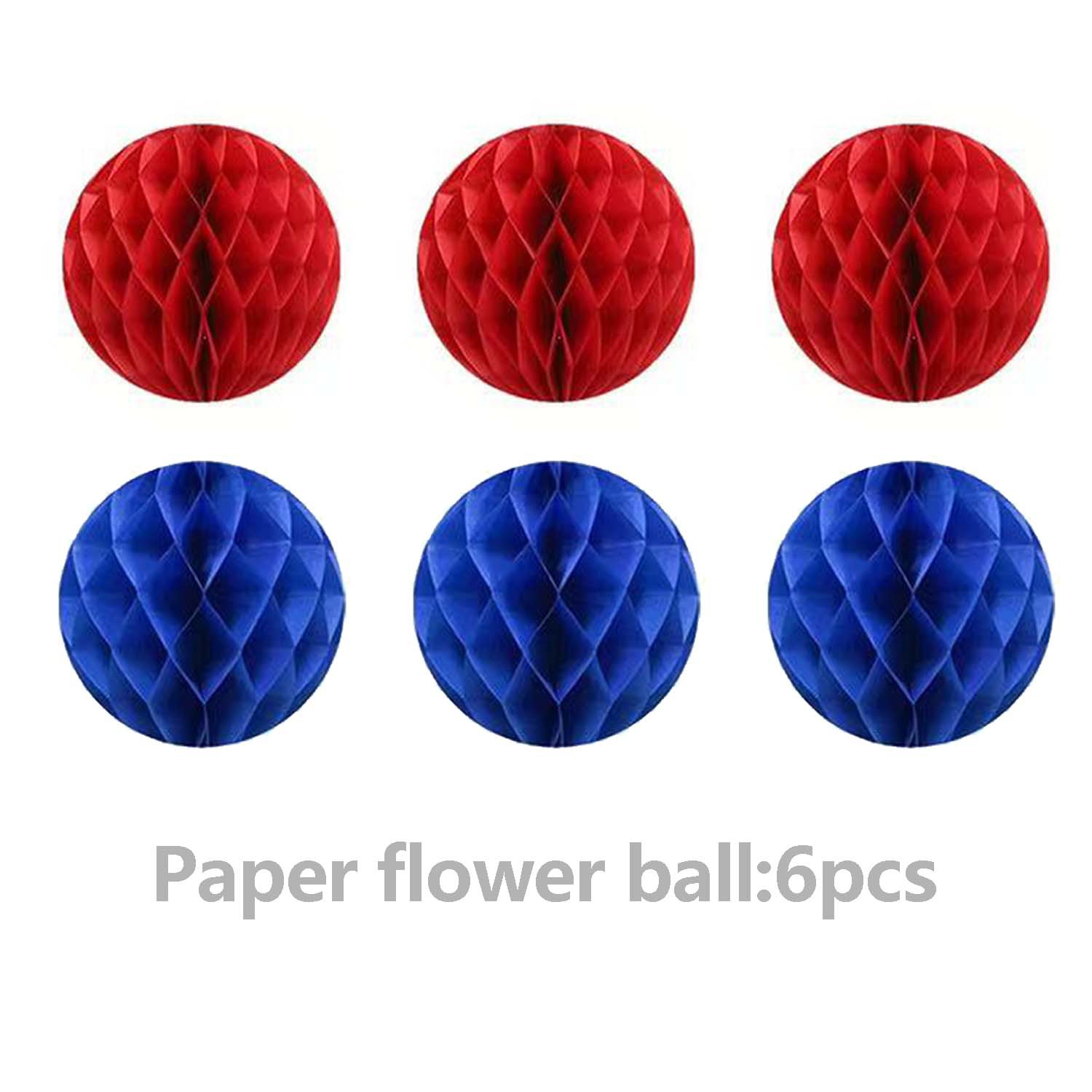 Boule de fleurs en papier 6pcs