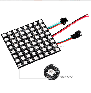 Lager WS2812 SK6812 DC5V WS2812b 8x8 8x32 16x16 LED-Matrix Flexibles RGB-Pixel-Panel DIY Programmier barer Bildschirm