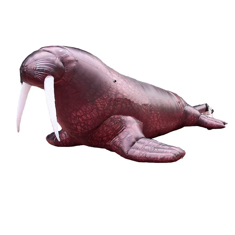 Animal walrus inflável longo de 3.5m para série tema oceana
