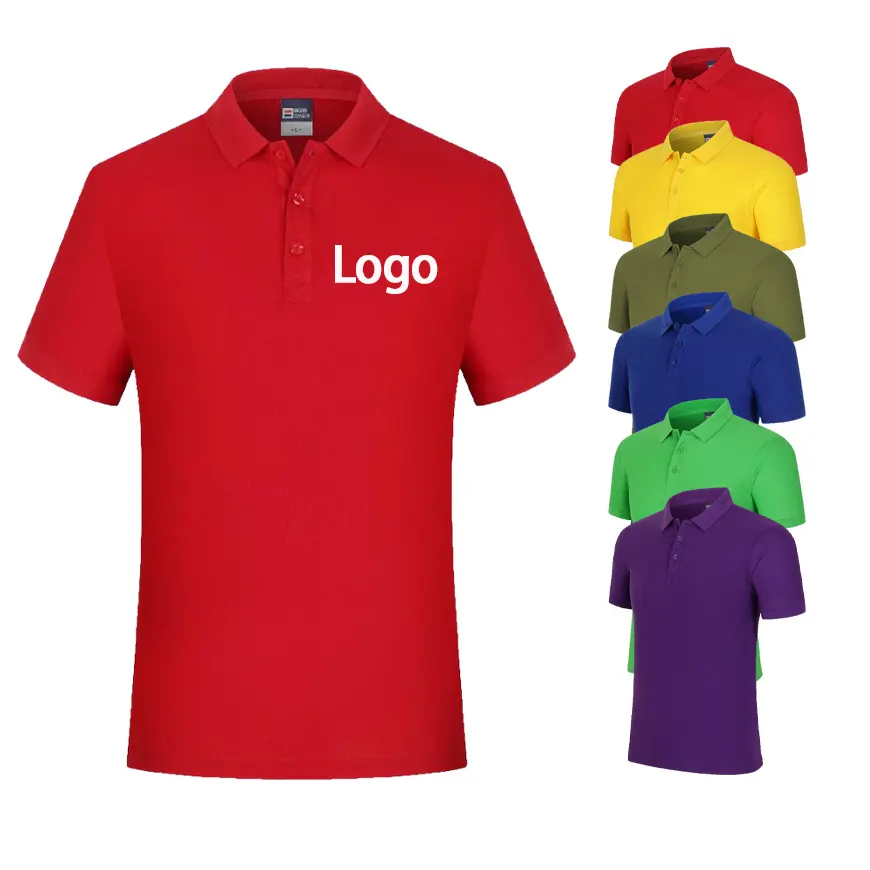 Vente en gros, t-Shirt Polo pour homme, Logo imprimé, Simple, en coton blanc, avec broderie personnalisée