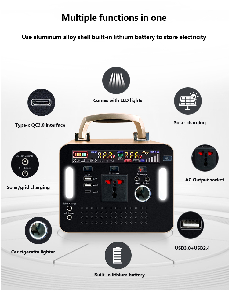 Folding Solar Panels Mini All In One  Portable Outdoor Lighting System Home Solar Power System Kit  Solar Energy System