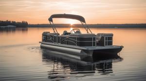 Kinocean 16ft Luxury Pontoon Boat Top-Rated Comfortable Entertainment Vessel Stable for 6 for Relaxing <strong>Cruises</strong> - Product Image 2