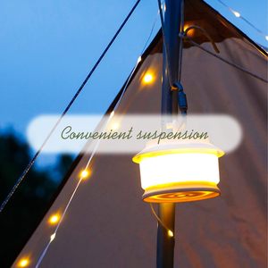 65.6ft recargable portátil tipo C carga rápida Camping cadena luces 5 modos de iluminación impermeable al aire libre decoración de Navidad - Product Image 1