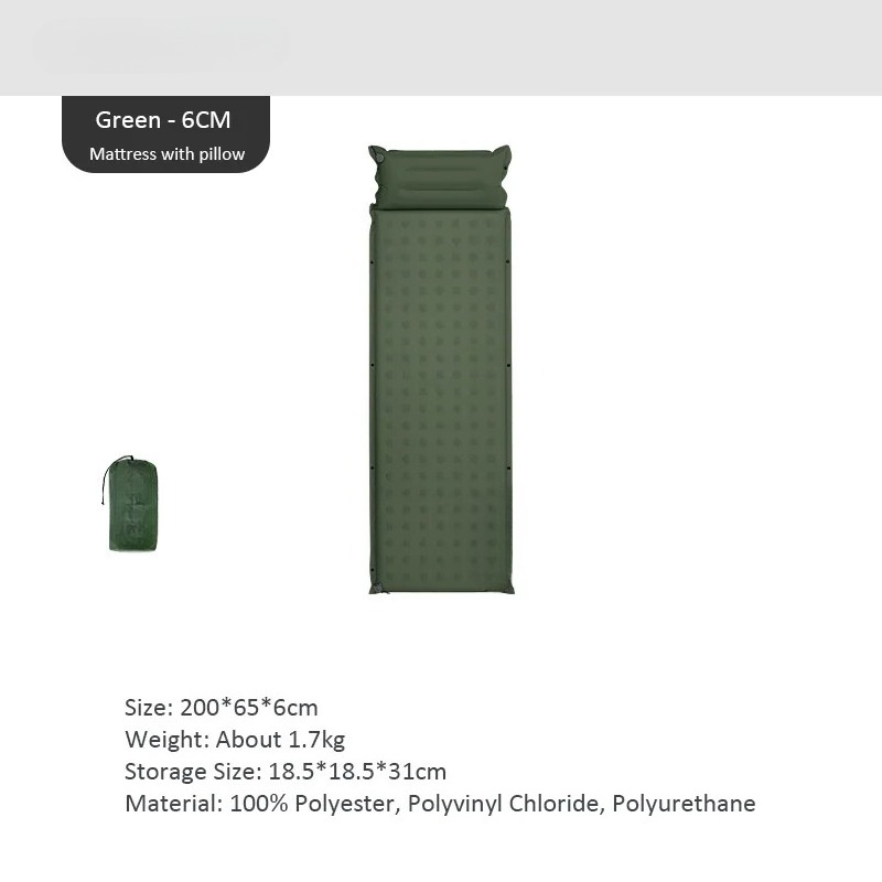 Oreiller vert 6CM