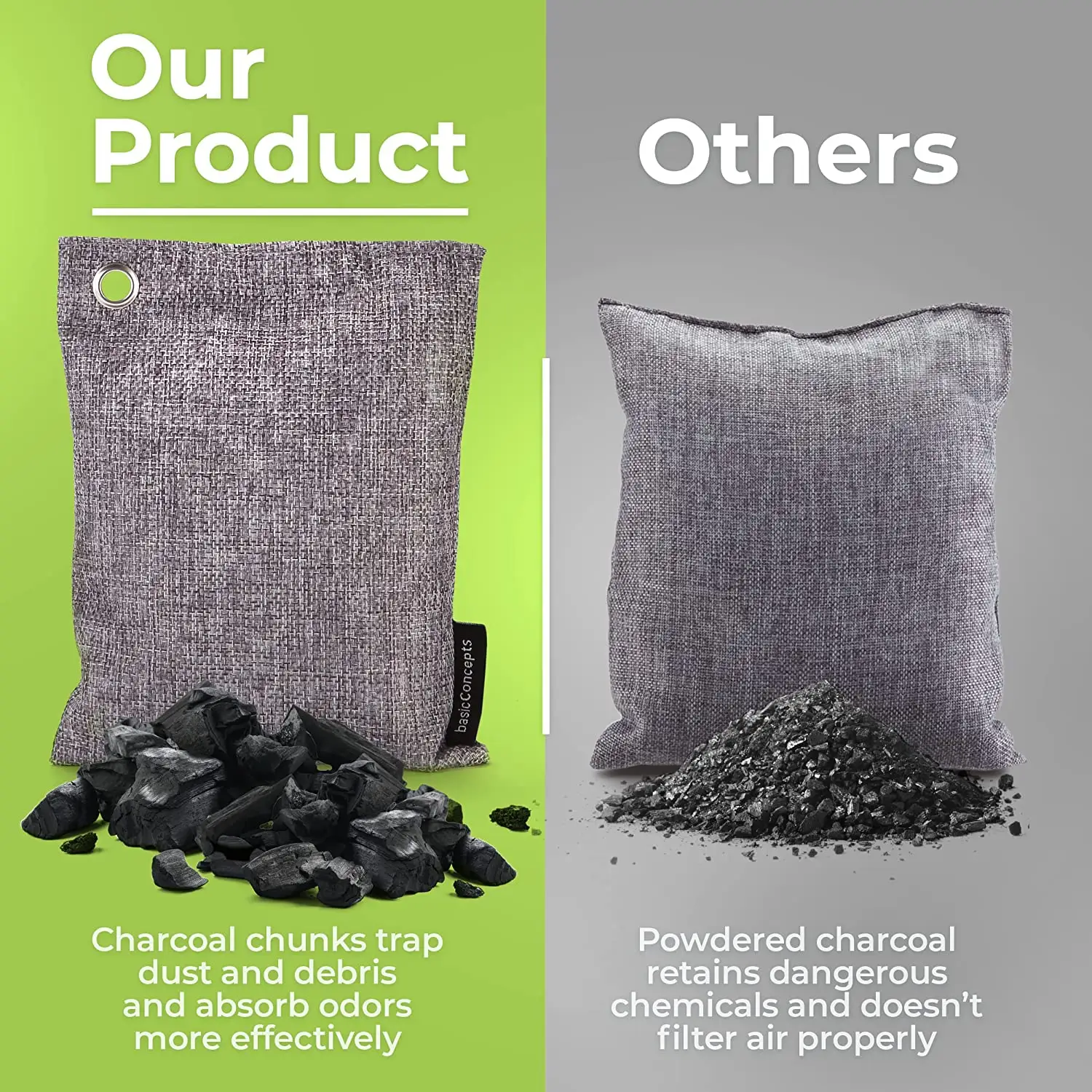 Sacos purificadores de ar a carvão, absorvedor natural ativado para odores domésticos, desodorizador, ambientador de sapatos, fotocatalisador