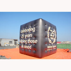 Özelleştirilmiş dekorasyon ile özelleştirilmiş siyah küp sergi küreler Logo balon modeli reklam şişme - Product Image 6
