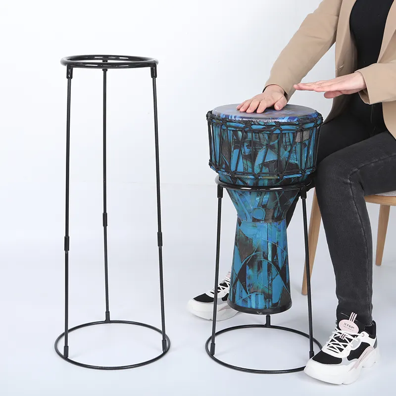 Support de tambour support de fer accessoires d'instruments à percussion support de tambour africain Djembe debout